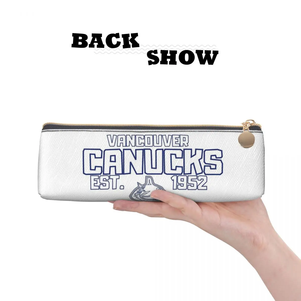 Vancouver Canucks Hockey Canada Pencil Cases Pen Holder Storage Stationery Supplies Large Storage Pen Box Pencil Bag for Student