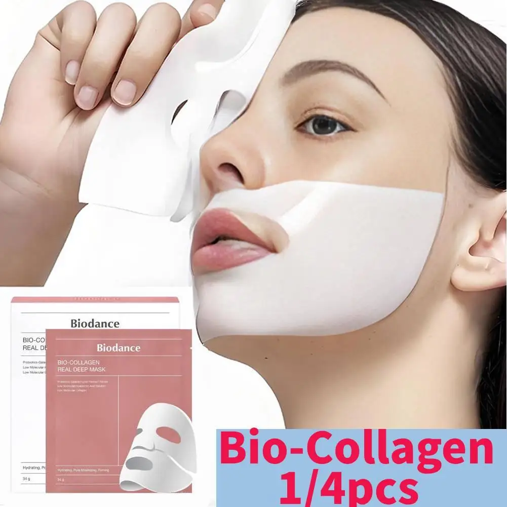 

1/4pcs Bio-Collagen Face Mask Shrink Pore Deep Moisturizing Overnight Mask Anti-Wrinkle Hydrating Refreshing Brightening Face