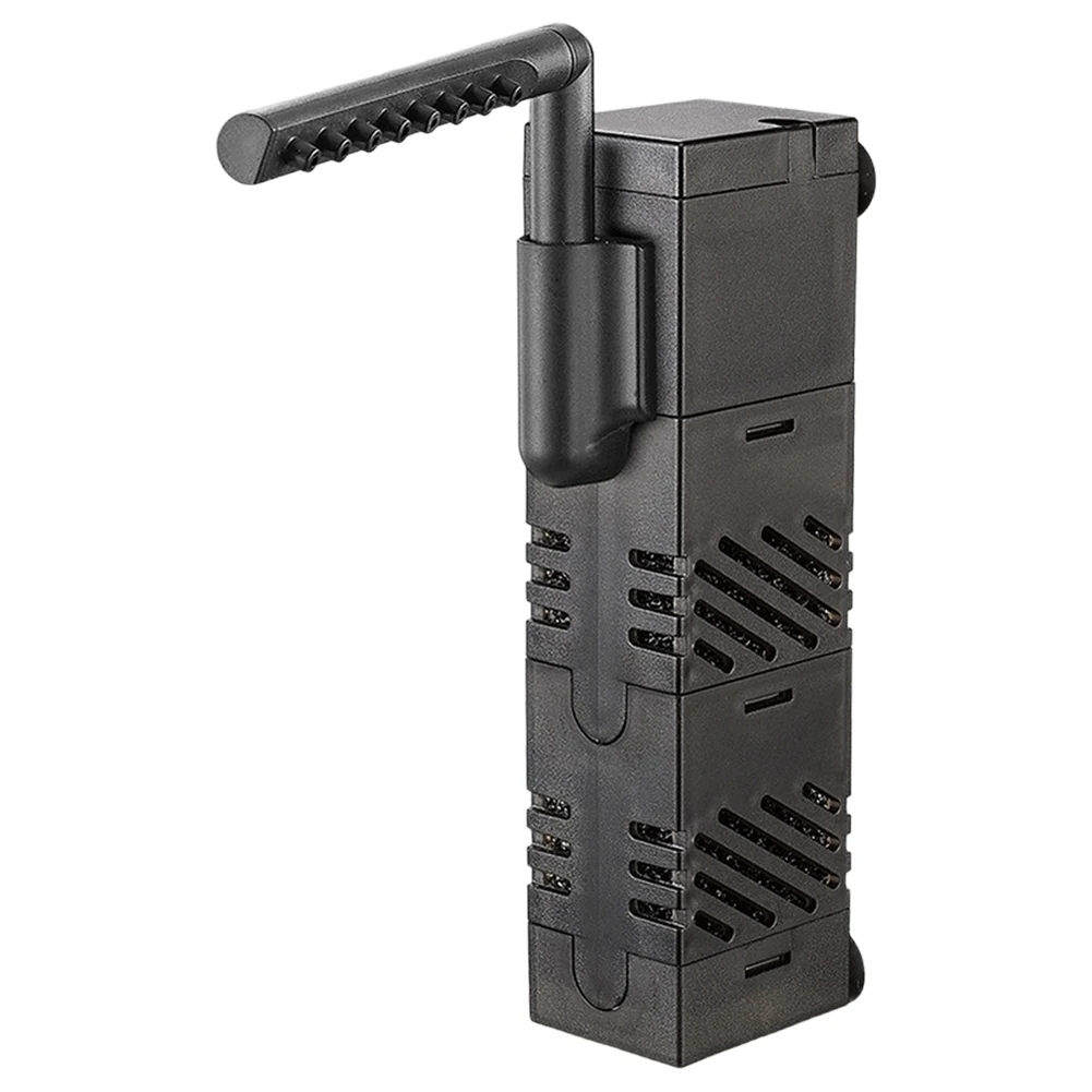 Submersible Three in One Aquarium Filter with Oxygenation Wave Simulation and Mushroom Propeller Water Movement