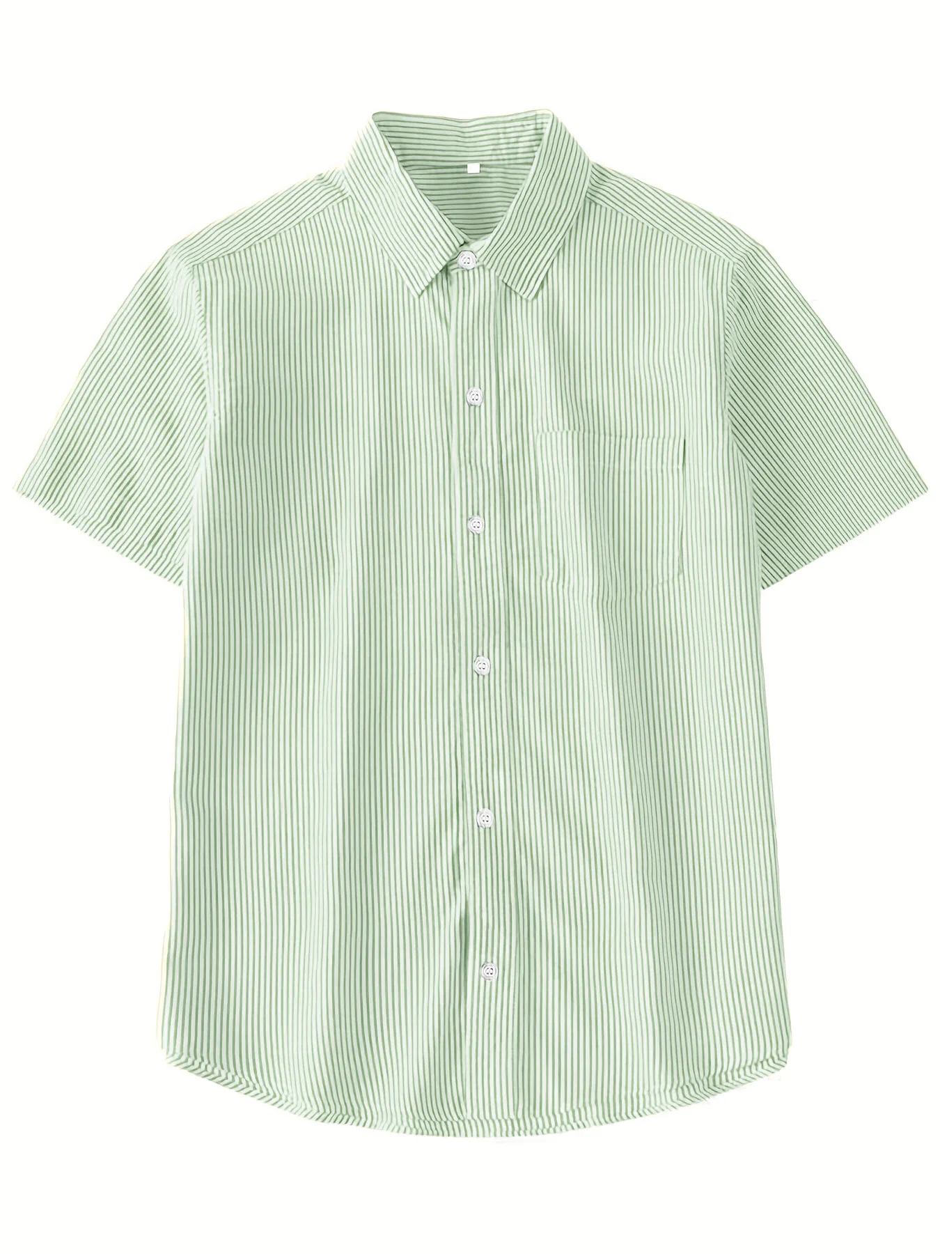 Korean-style trendy men's summer new arrivals, refreshing and versatile, fashionable casual short-sleeve striped shirt