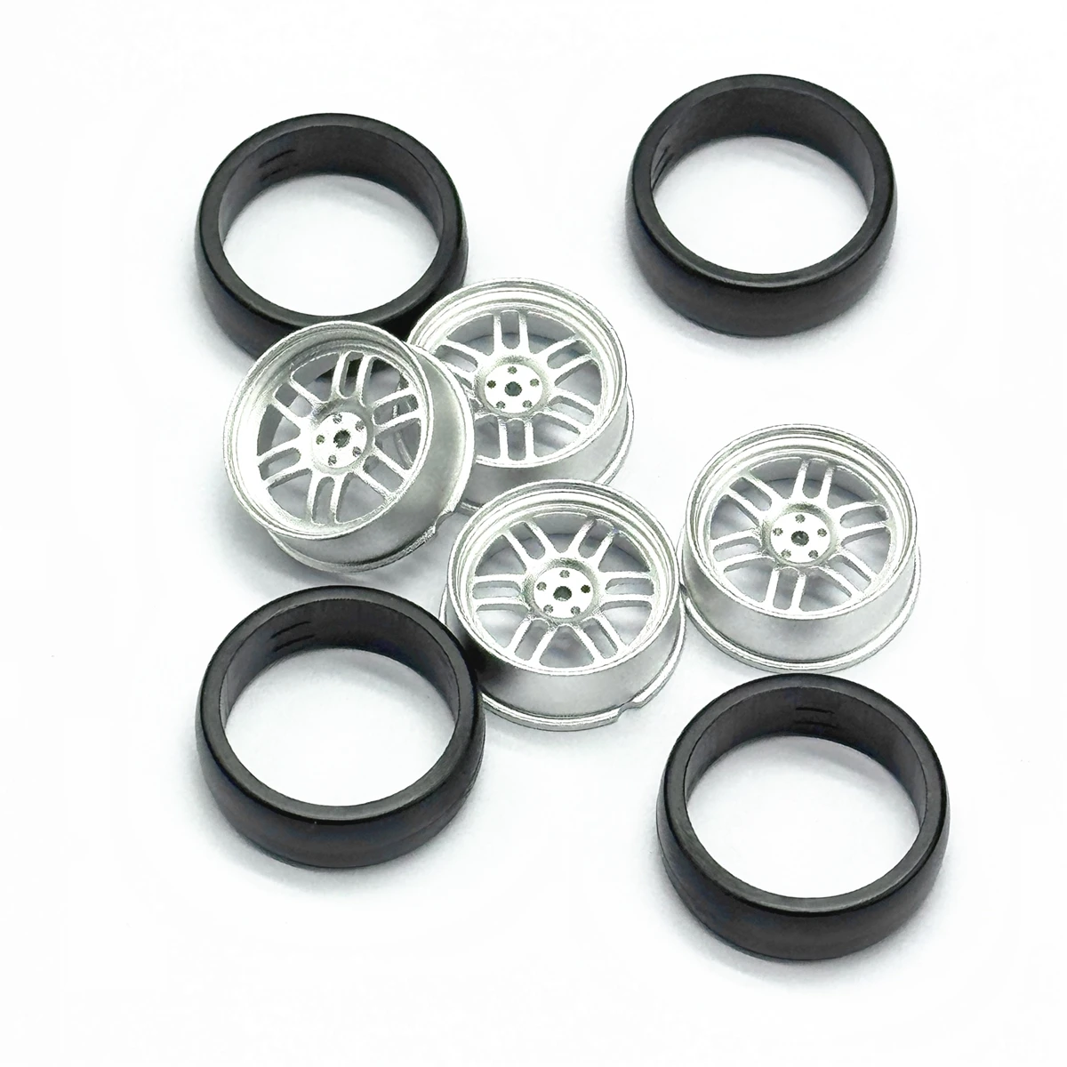 1:18 LDRC LD1801 LD1802 LD1803 LD1804 A01 A02 A86 4pcs Metal 32mm RC Hard Drift Tire Wheel Hard Tyre 1/18 RC Car Upgrade Parts