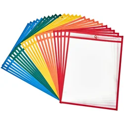 10pcs Dry Erase Pockets 14