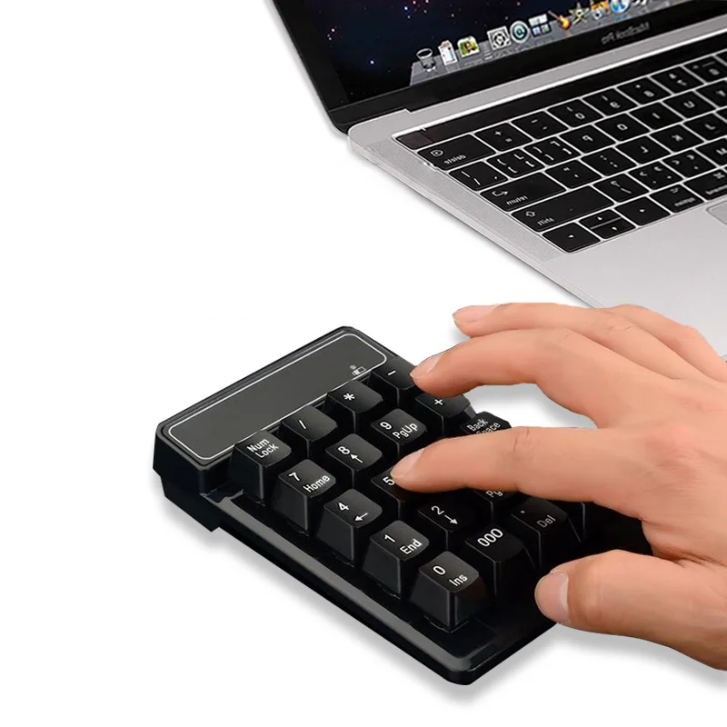 Bluetooth Wireless Numeric Keyboard Mini Numpad Black 19 Keys Number Pad Digital Keyboard For PC Accounting Tasks Keypad