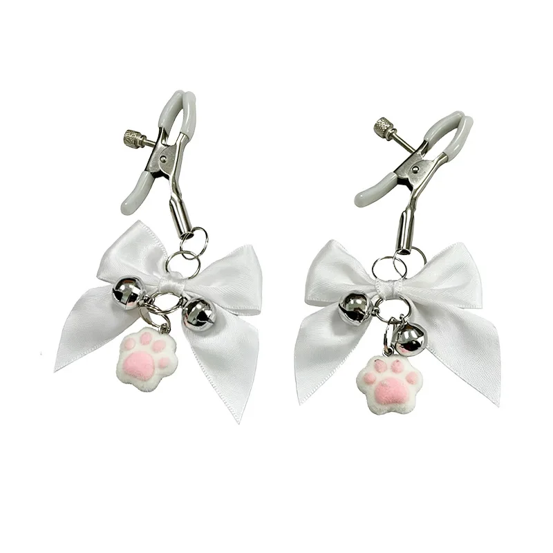 Bow-Tie Cat-Claw Nipple Clamps. Double-Peak Toys. BDSM Restraint Accessories. Adult Teasing Toys for Women. Wholesale