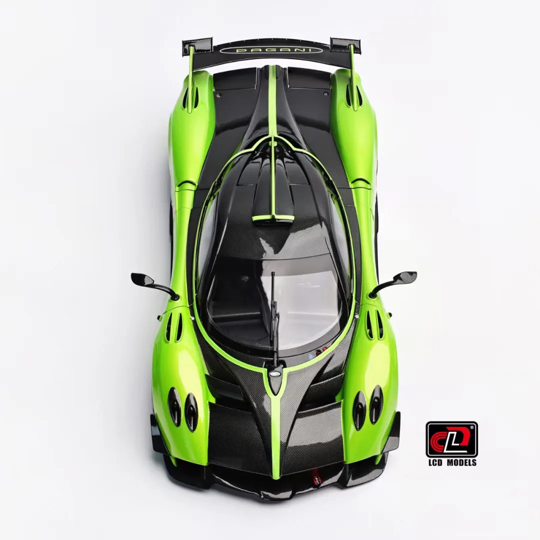 جديد LCD 1/18 Pagani Huayra R نموذج سيارة كامل مفتوح سبيكة دييكاست نموذج محدود مع ملصقات غرفة حلية جمع اللعب هدية