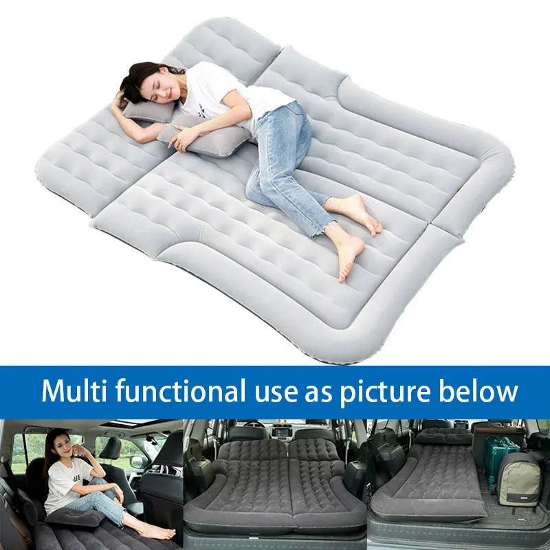 Portable Air Mattress Travel Muti Stage Regulation Sleeping Bed Car Caming Mattress With Electronic Pump Flocking Material 3.5KG