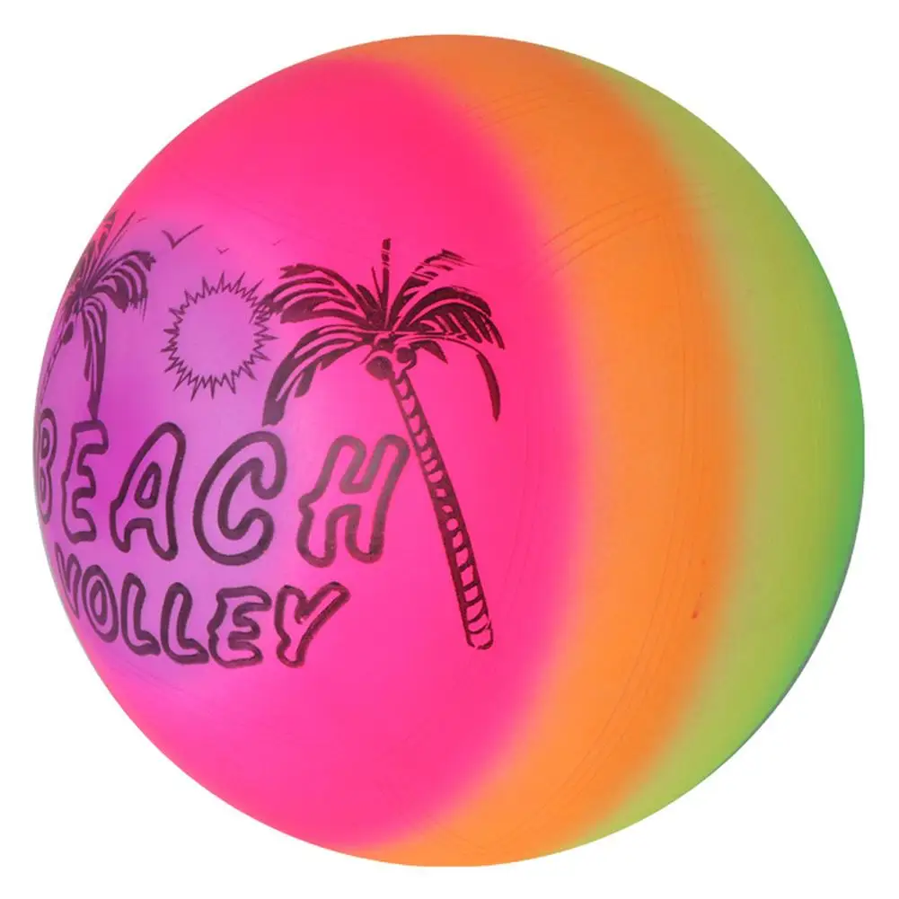 1 Pcs Rainbow Beach Ball Inflatable Summer Beach Ball Garden Pool Net Rubber Kids Beach Rainbow Swim Volleyball Game Toy K3D5