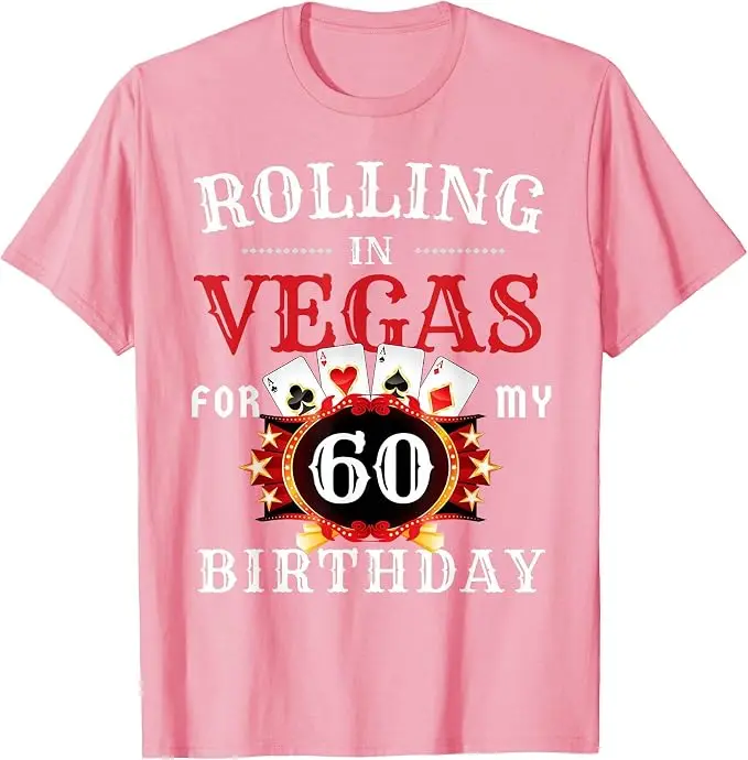 Rolling in Vegas für meine 60. Geburtstagsfeier in Las Vegas T-Shirt Y2k Lustiges Geburtstagsparty-Casino in Las Vegas für Männer Spruch-T-Shirt – Detail 17