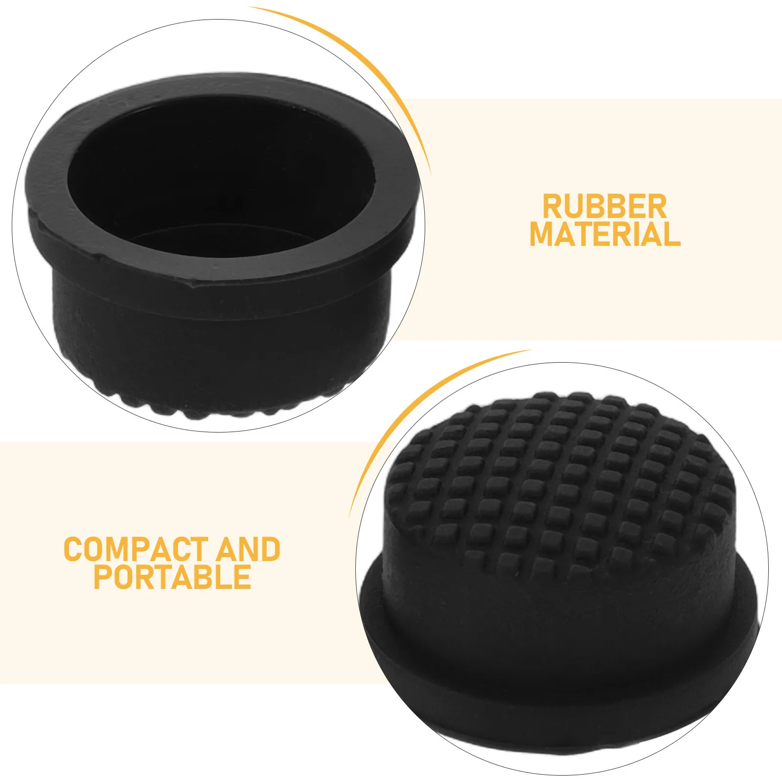 2Pcs Waterproof Rechargeable LED Flashlight Switch Cap Rubber Soft Boot Cover Push Button Replacement for Handheld Torch Camping - view 3