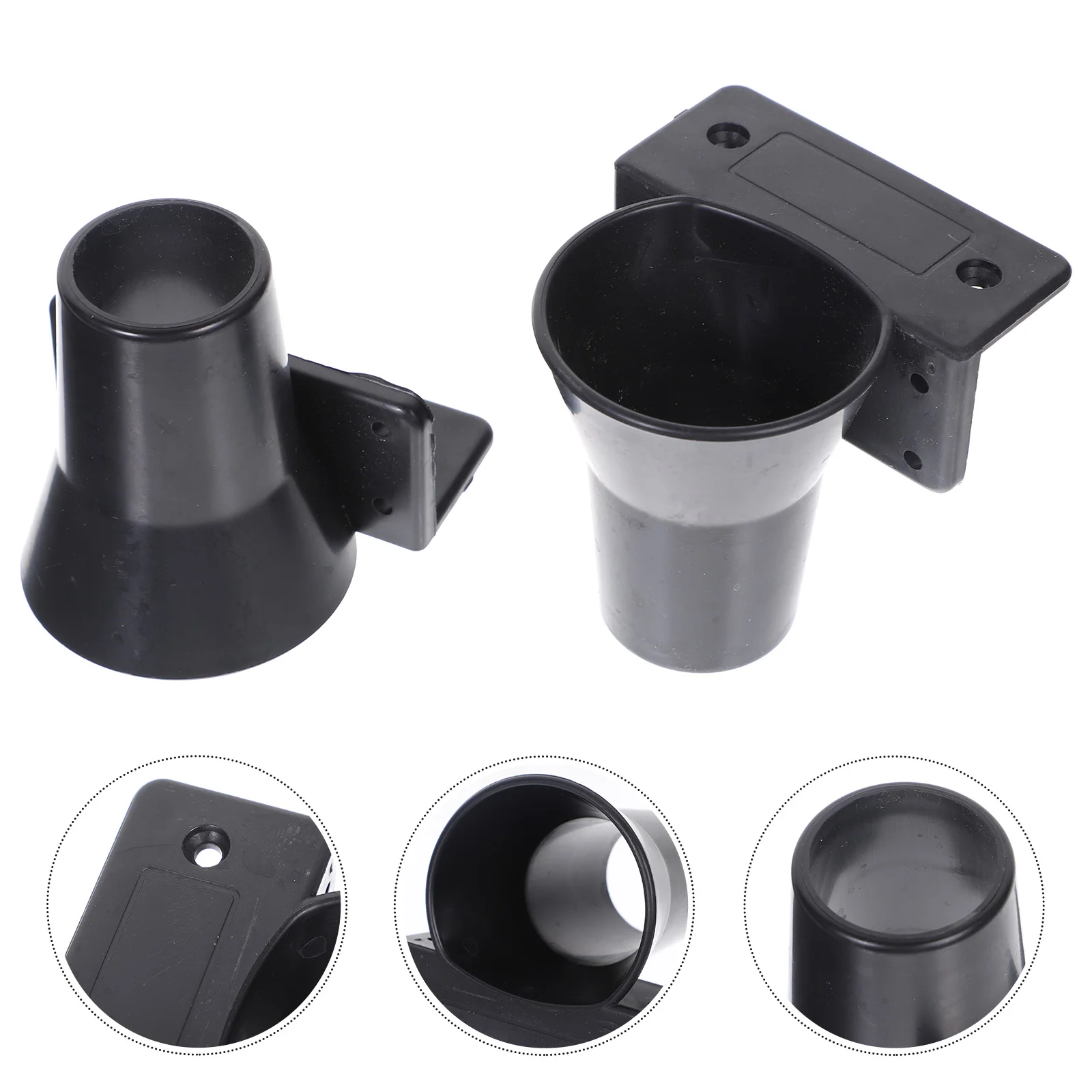 2 Pcs Electric Screwdriver Mill Holder Fixing Fixture 85X8CM Cup Rack Storage Black