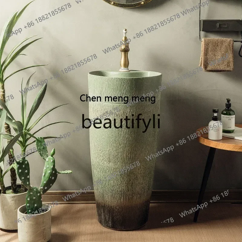 

Ретро двор открытый балкон интегрированная колонна умывальник бытовой напольный бассейн