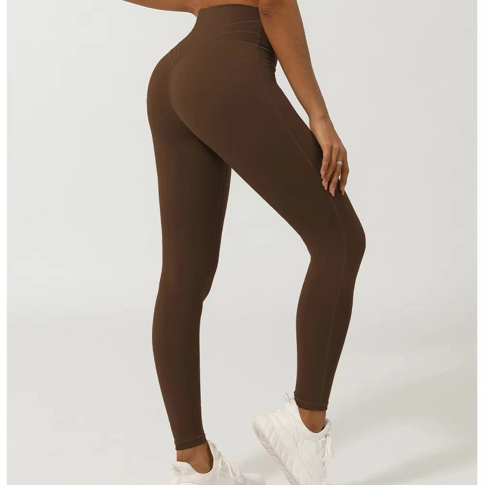 Fitness Leggings Women Pilates Sport High Waist Yoga Pants Workout Cross Waist Gym Jogging Quick Dry Push Up Tights Female