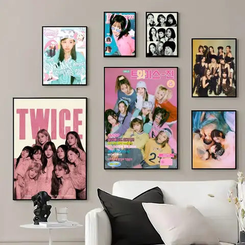Canvastavla Kpop T-twice Poster Tryck Väggbilder Vardagsrum Heminredning Liten 8 best sales två gånger affisch - №1
