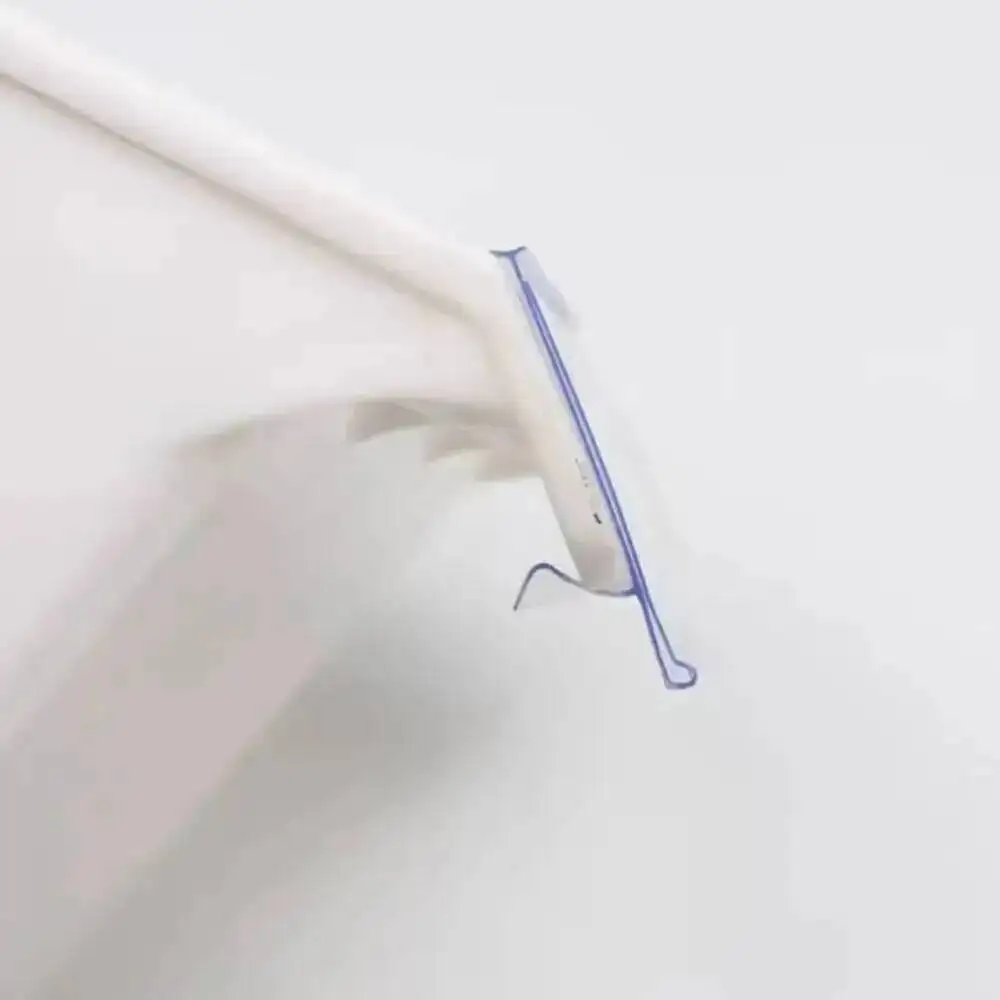 100 Stück Snack-Regaletiketten, Supermarkt-Preisschilder, transparente Etikettenstreifen, Kunststoffbeschilderung für Lebensmittelboxen und Süßigkeitenboxen – Detail 6
