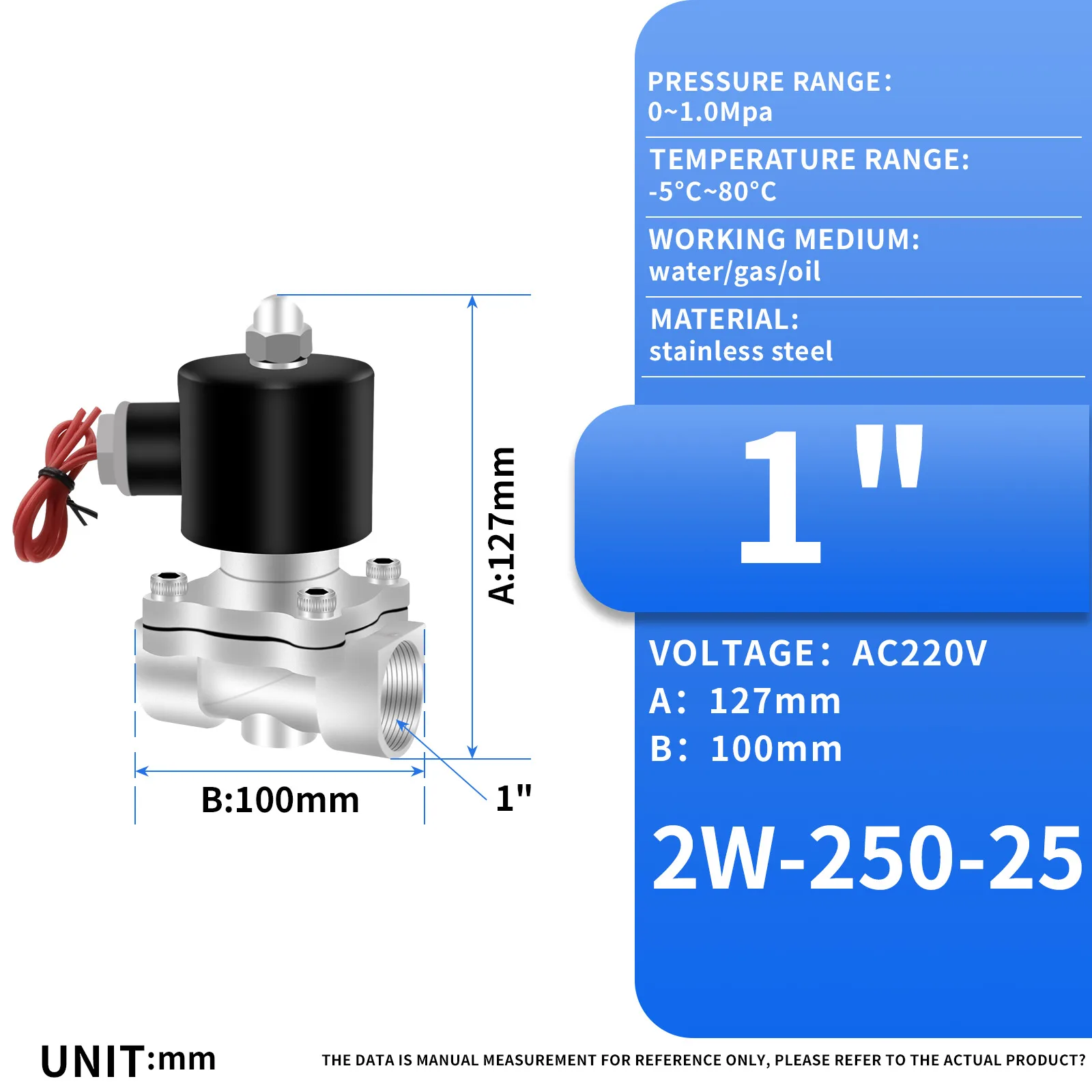 1 قطعة 1 بوصة 304 صمام كروي داخلي من الفولاذ المقاوم للصدأ 2 قطعة صمام كروي ، صمامات إغلاق مفتوحة