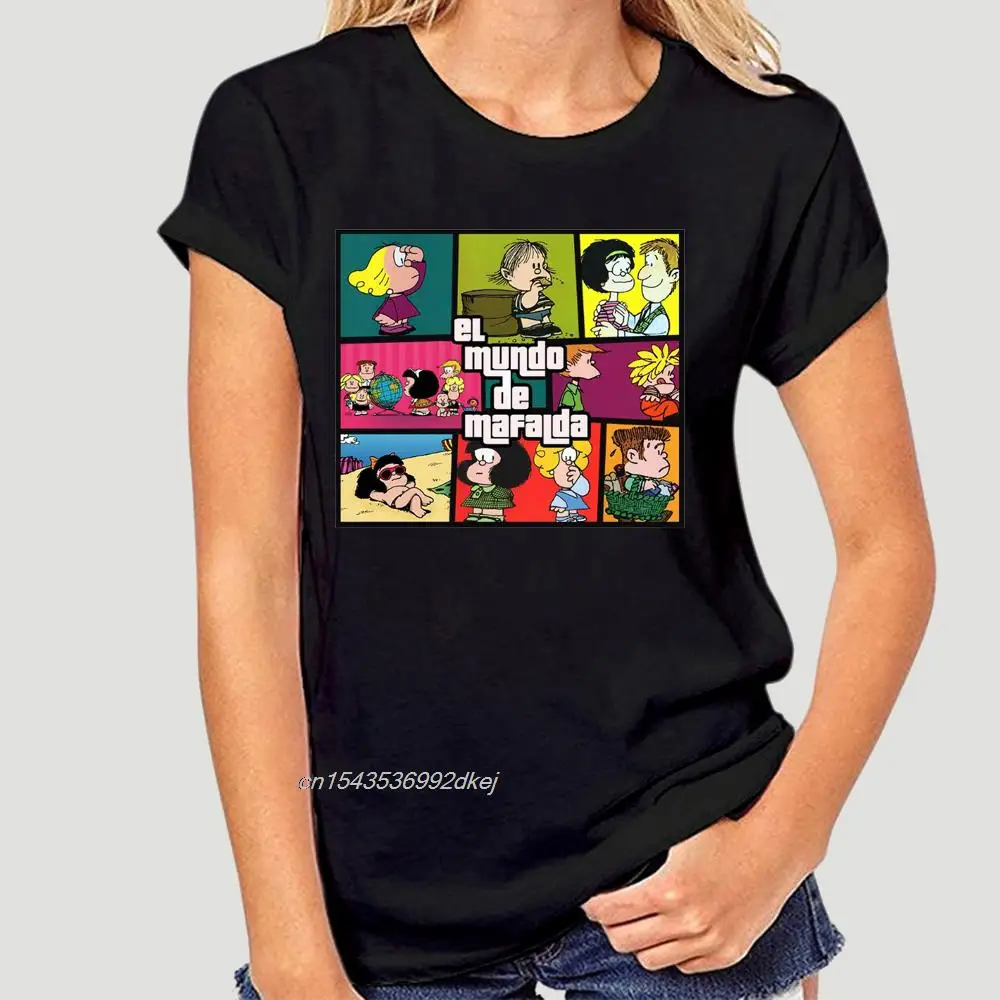 Men T Shirt Mafalda Parody Tee Shirt Black GTA Tshirts Women T-Shirt 1768D