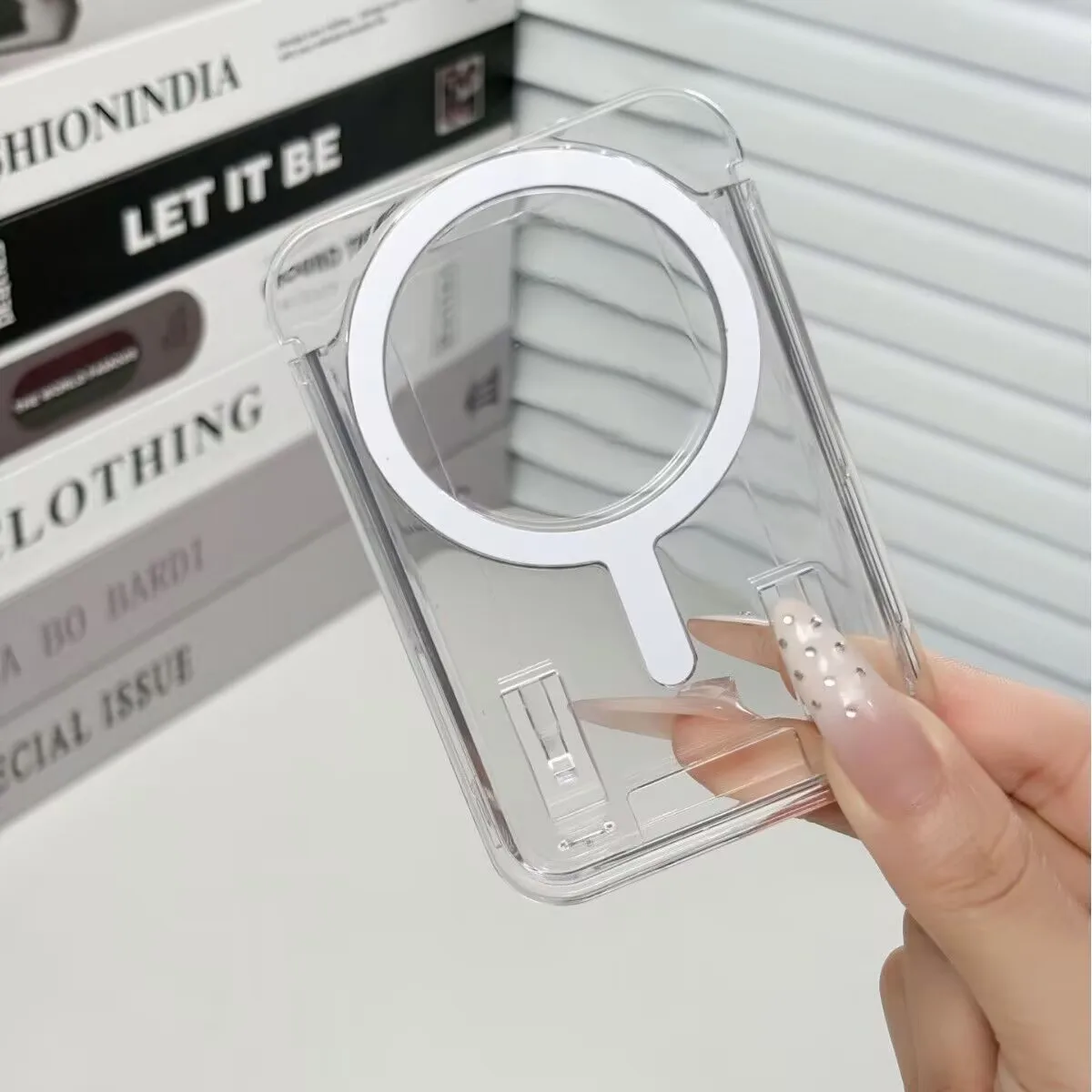 Transparent Card Holder For Magsafe For iPhone 17 16 13 15 14 12 Pro Max Air Plus Hard PC Scratch Resistant Phone Bag Case view 2