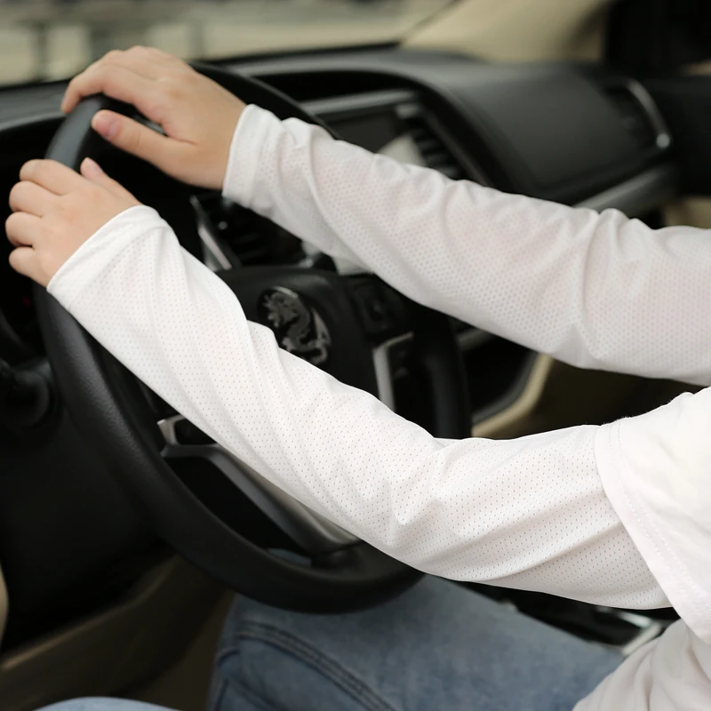 قفازات الكوع للرجال والنساء من الحرير الجليدي ، أكمام الكوع ، فضفاضة ، مظلة القيادة ، رقيقة ، ركوب الدراجات ، إطالة ، الصيف ، الحماية من أشعة الشمس