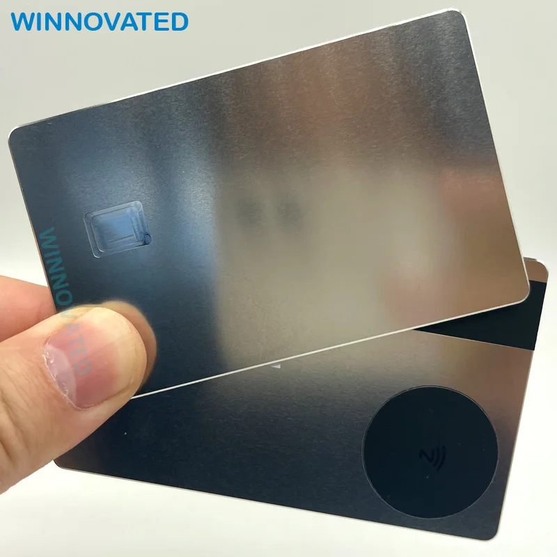 Customized product Wholesale Personalized Stainless Steel Laser Cut Metal RFID Business Card