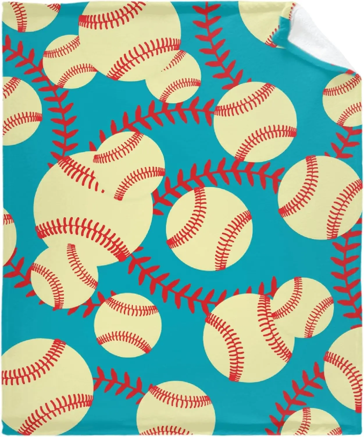 Star Baseball Softball Warm Blanket Super Soft Fluffy Comfortable Flannel Comfortable Plush Sofa Bed Travel Gift Pet Blanket