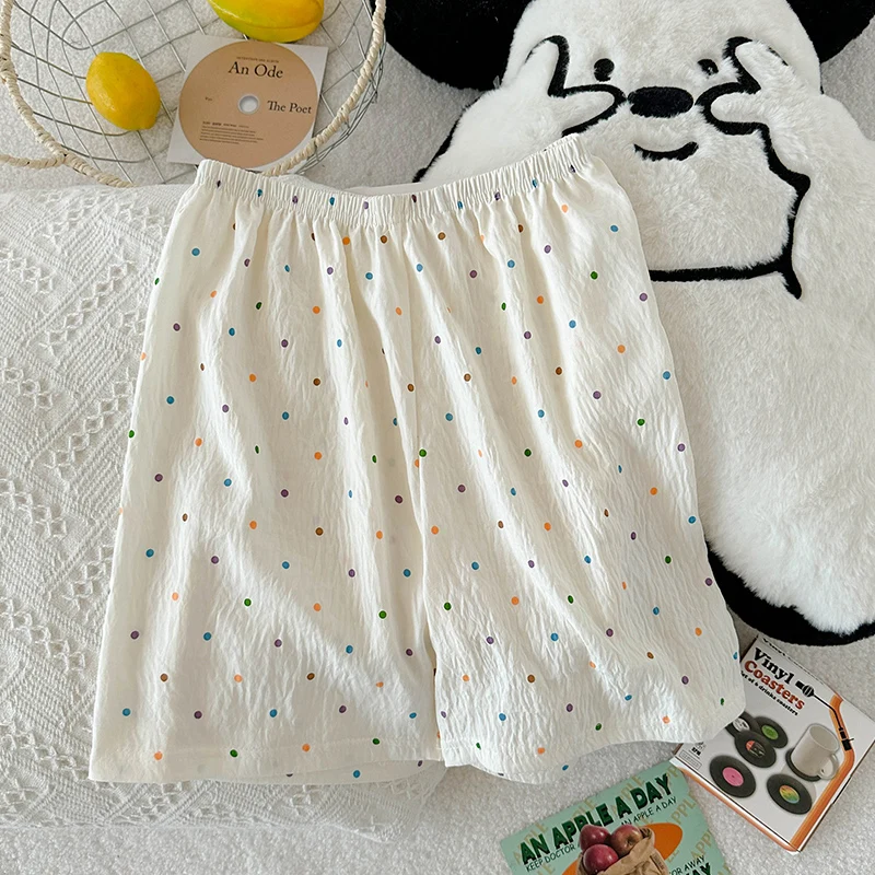 2 قطعة بيجامة مطبوعة على الموضة للنساء الصيف الجولة الرقبة قصيرة الأكمام السراويل الحلو لطيف ملابس خاصة الراحة المتسكعون 2025 جديد #3