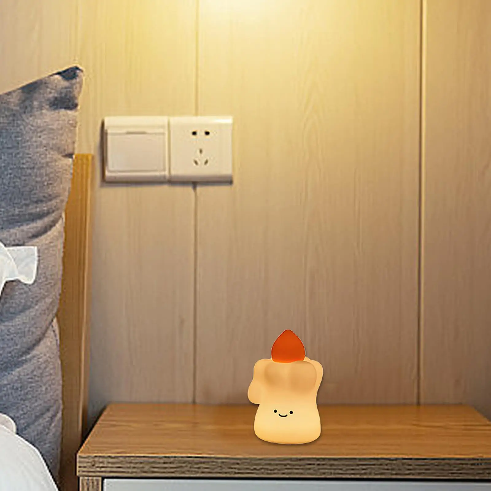 Luce notturna per bambini Simpatica decorazione in silicone Candela Luce notturna Luce notturna per asilo nido