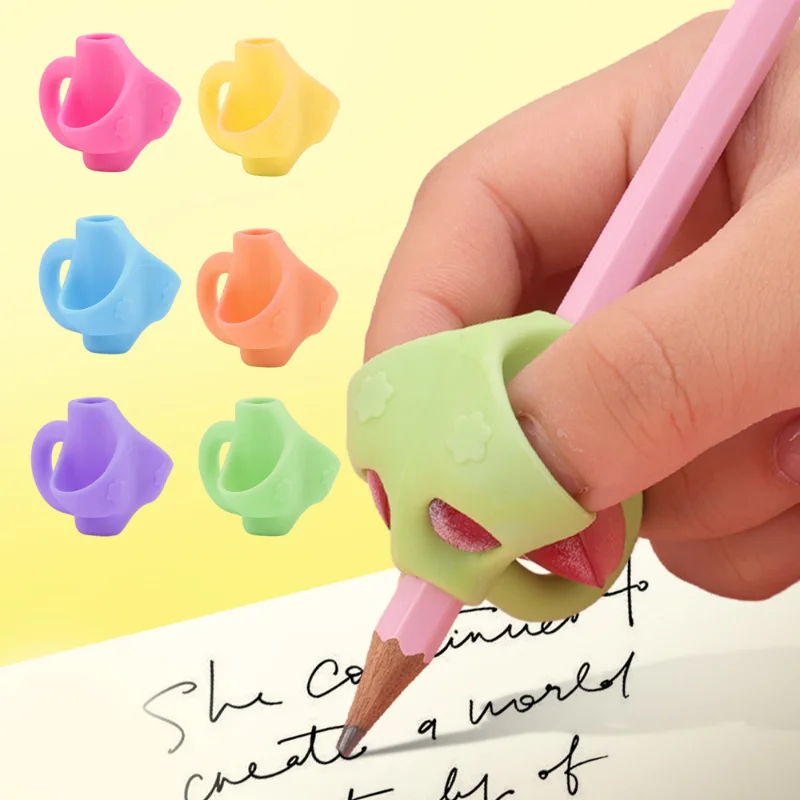 Upgrade Pencil Grips Three Fingers Fixed Pen Grips for Children Preschool Handwriting Posture Correction Training Writing AIDS