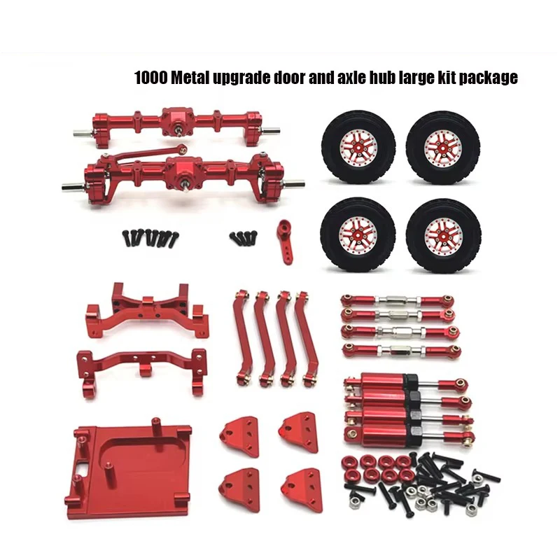 MN 1/12 Nowy pilot zdalnego sterowania MN99S Części samochodowe Metalowe ulepszenie Drzwi Most Piasta koła Duży zestaw Pakiet
