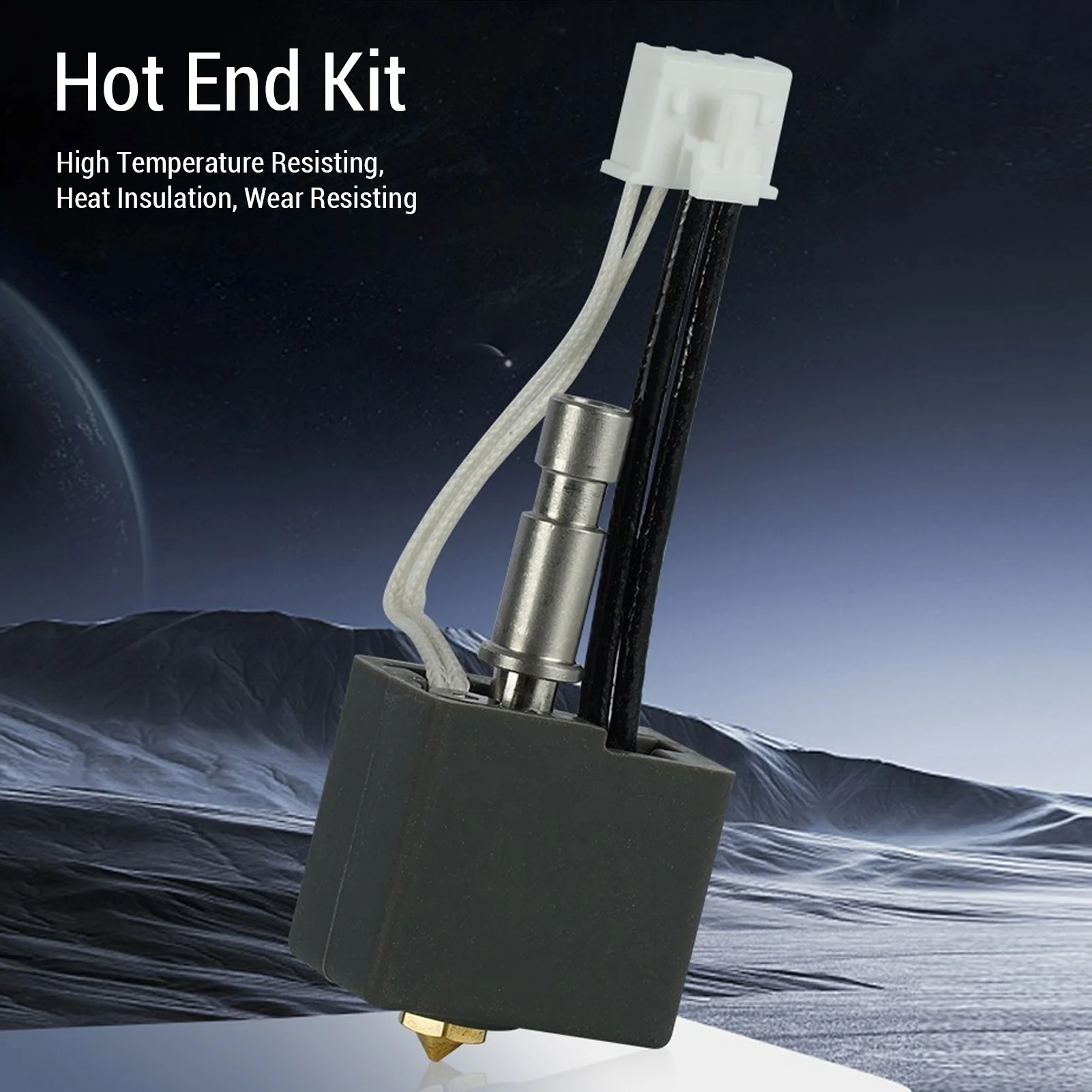 코브라 S1용 3D 프린터 익스트루더 핫엔드 키트, 경화강 노즐 핫엔드 (0.2mm, 0.4mm, 0.6mm, 0.8mm 노즐 포함), 실리콘 슬리브 2개