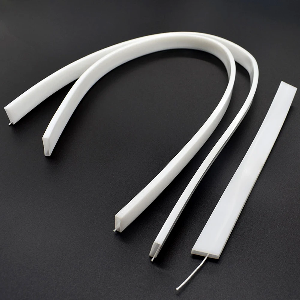Transparent/Milky White/Black LED Silicone Tube Flexible Protection Cover Waterproof IP67 For 10mm PCB WS2811 WS2812 Strip Light