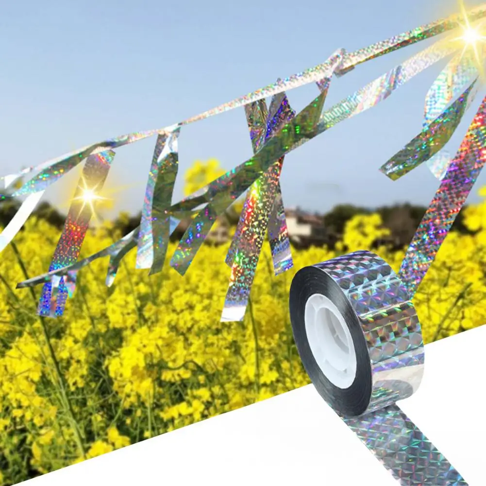 عاكس الطيور تخويف الشريط مانعة لتسرب الماء الطيور رادع عاكس فلاش الطيور تخويف الشريط للمنزل ساحة حديقة شريط مزدوج الجانب #6