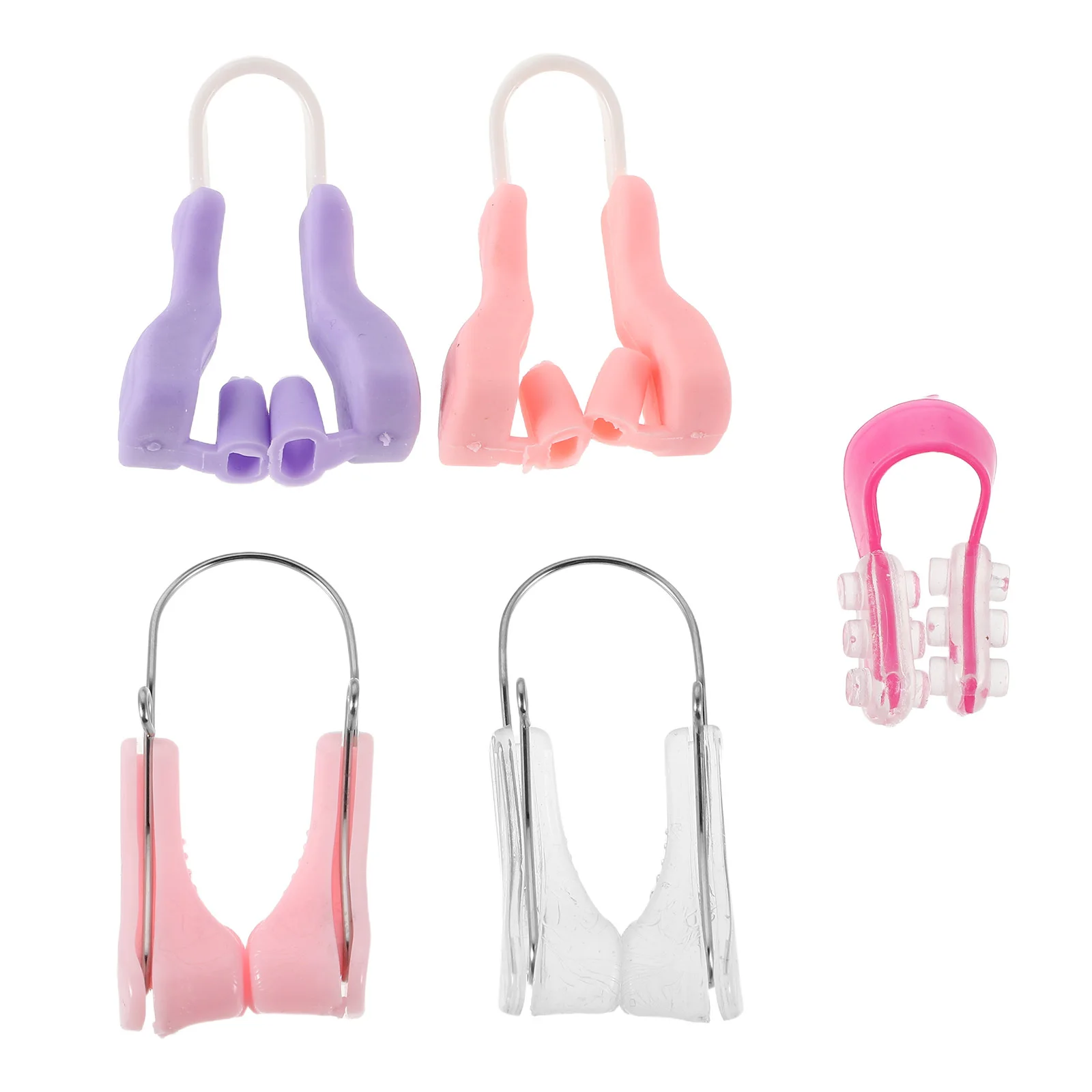 

5 Pcs Invisible Nose Bridge Clip Plastic Silicone Nose Shaper Height Slimmer Sleeping Nose Corrector Clips Random Color Silicone