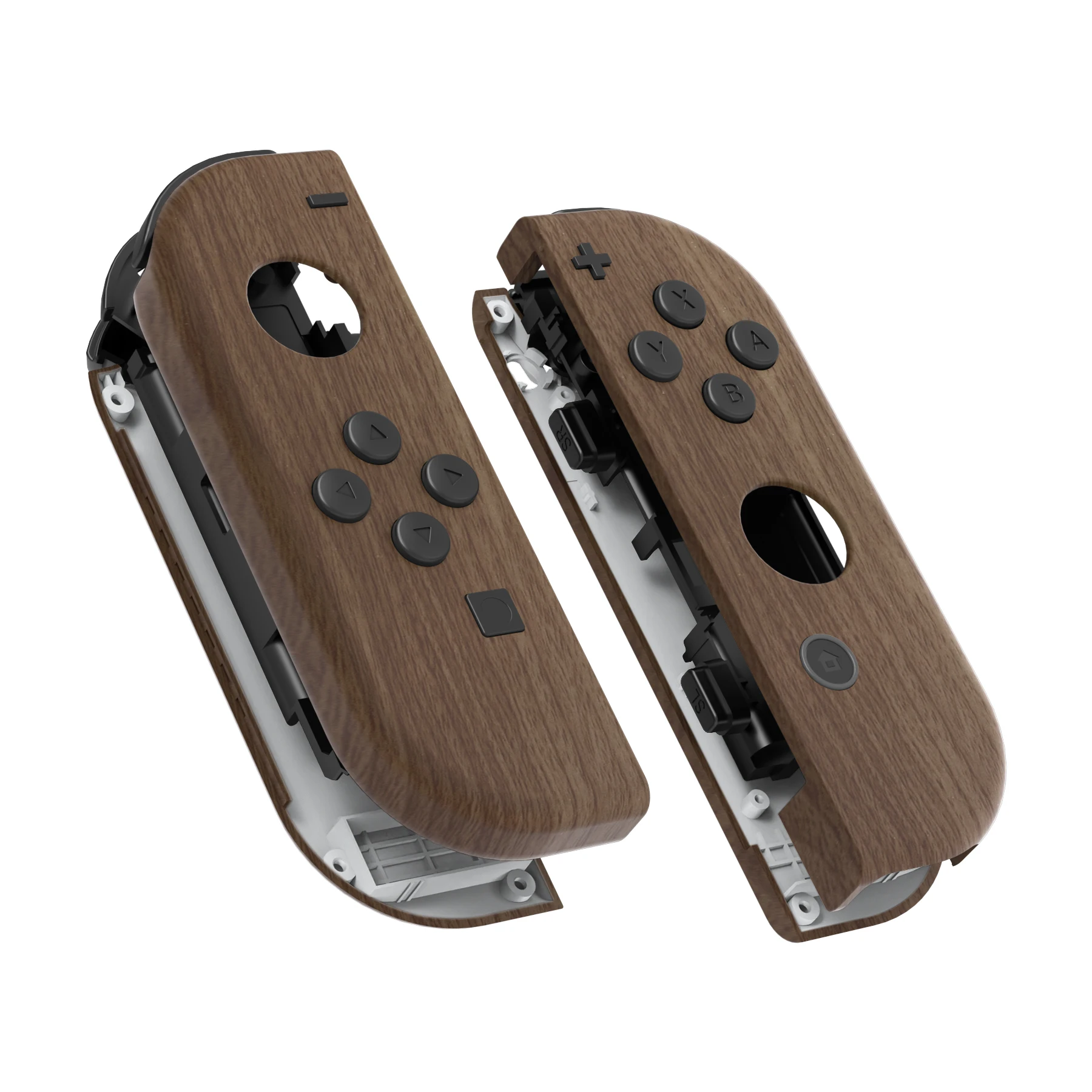 

eXtremeRate Soft Touch Housing Shell Case W/Full Set Buttons for Nintendo Switch JoyCon & OLED Joycon - Wood Grain