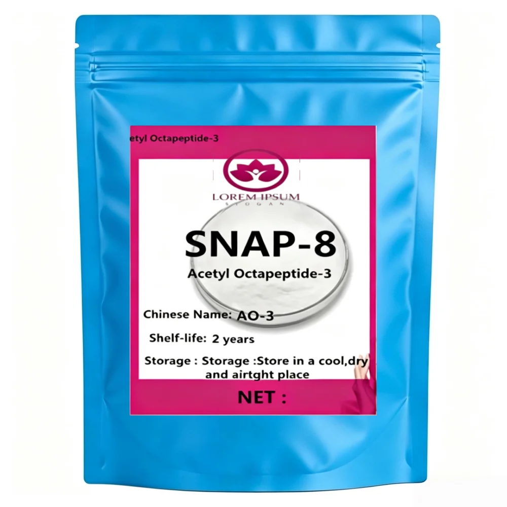 High Purity SNAP-8 Powder Acetyl Octapeptide-3 Anti-Wrinkle Anti-Aging Peptide Raw Material CAS 868844-74-0 for Cosmetic Formula
