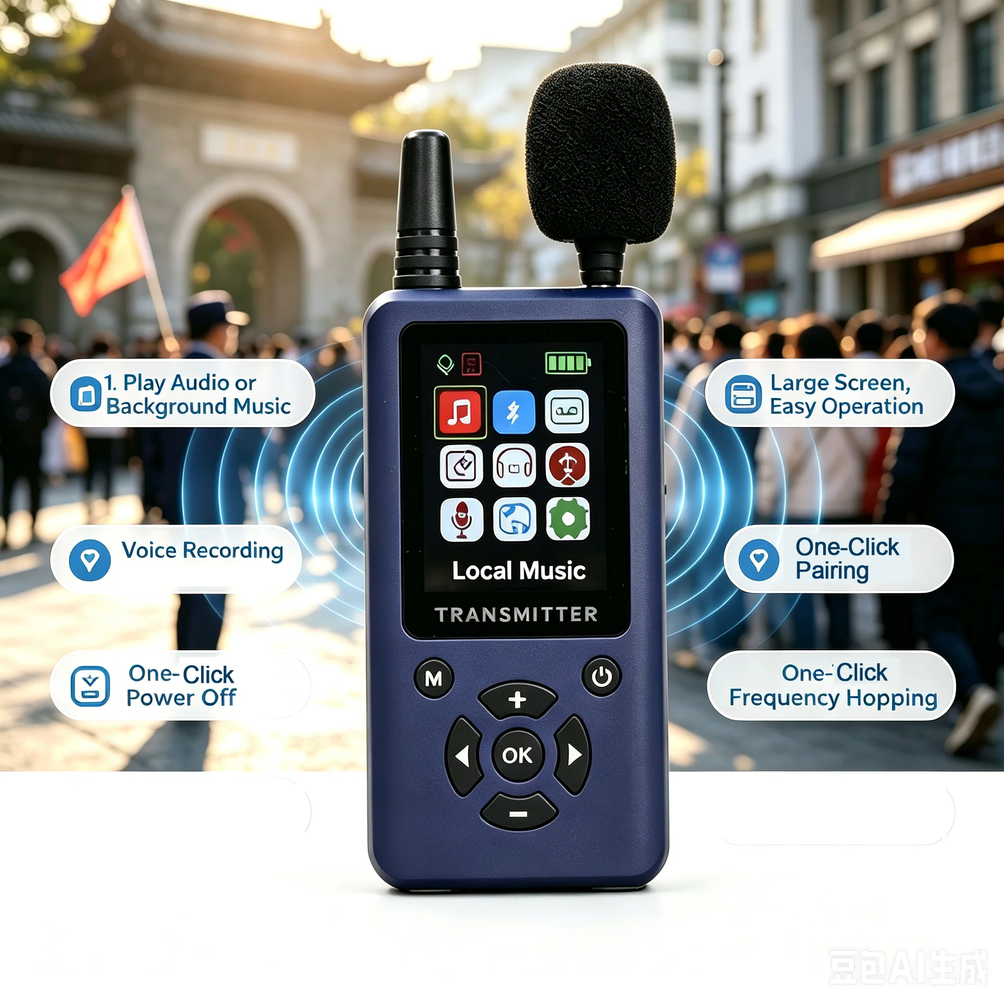 Wireless Tour Guide System Audio Whisper Device Portable One Key Pair Wireless Radio System for Tour Museum Business Visit
