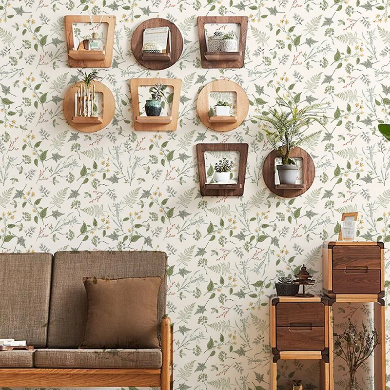 

Retro Floral Wallpaper Waterproof Wall Stickers Self Adhesive Removable For Wall Decor Home Decor Bedroom Accessories Room Decor