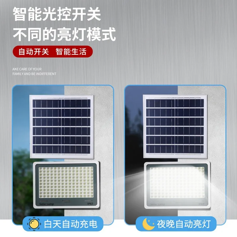 LED IP66 Dream Blue Solar Flood Light Outdoor Lights Super Bright High Power Waterproof Indoor and Outdoor Induction Home Lamps