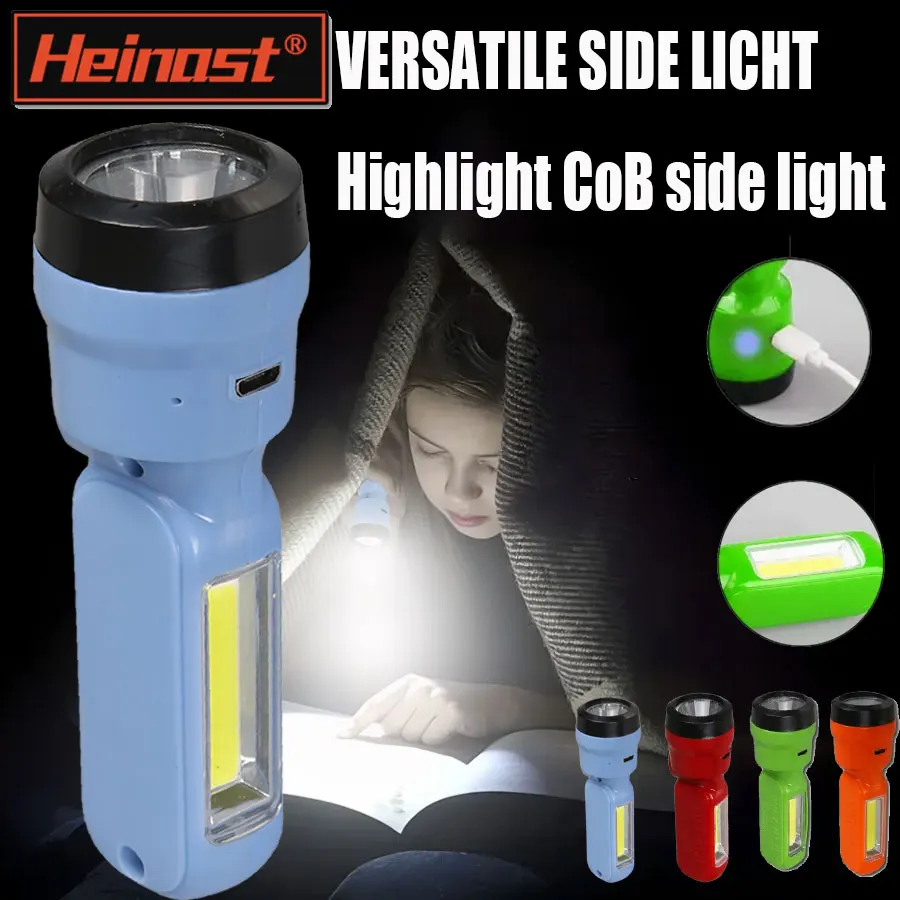 

Портативный мини-фонарик, перезаряжаемый фонарик для детей и взрослых, ABS, светодиодный фонарик для ночной рыбалки, встроенный аккумулятор, уличная лампа для кемпинга