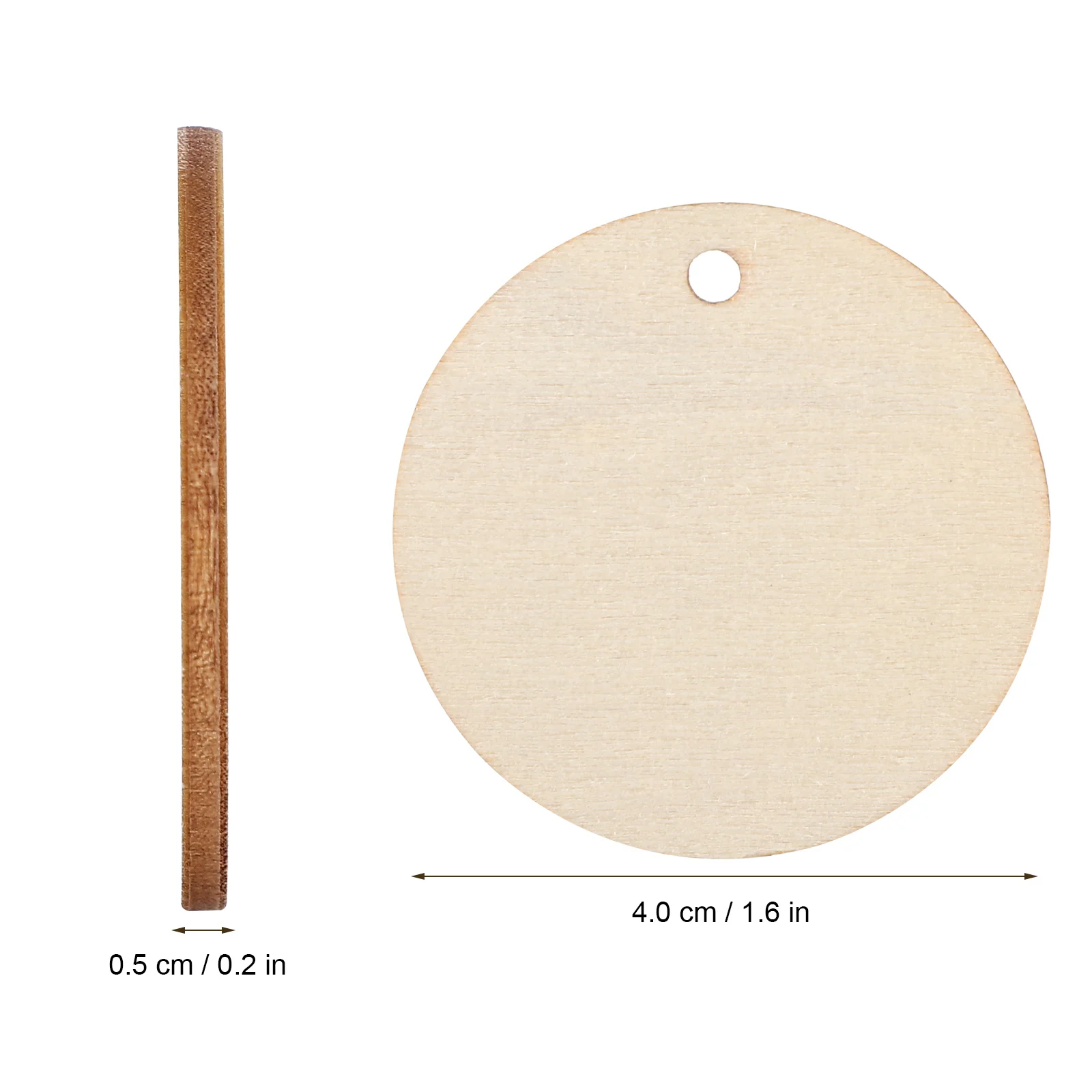 

100pcs Wood Slices Circle Pendants Blank Round Diy Craft Ornaments Jewelry Making Natural Unfinished Wooden Decor Wedding Home