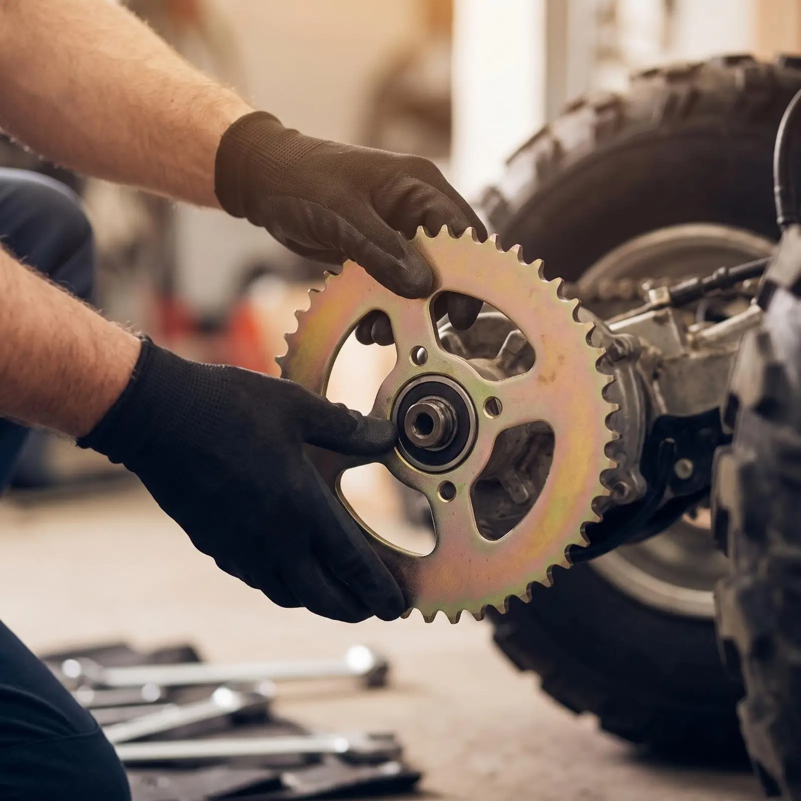 All Terrain Vehicle Chain Sprocket Sturdy Metal Gear for Custom Drivetrain Modification Project