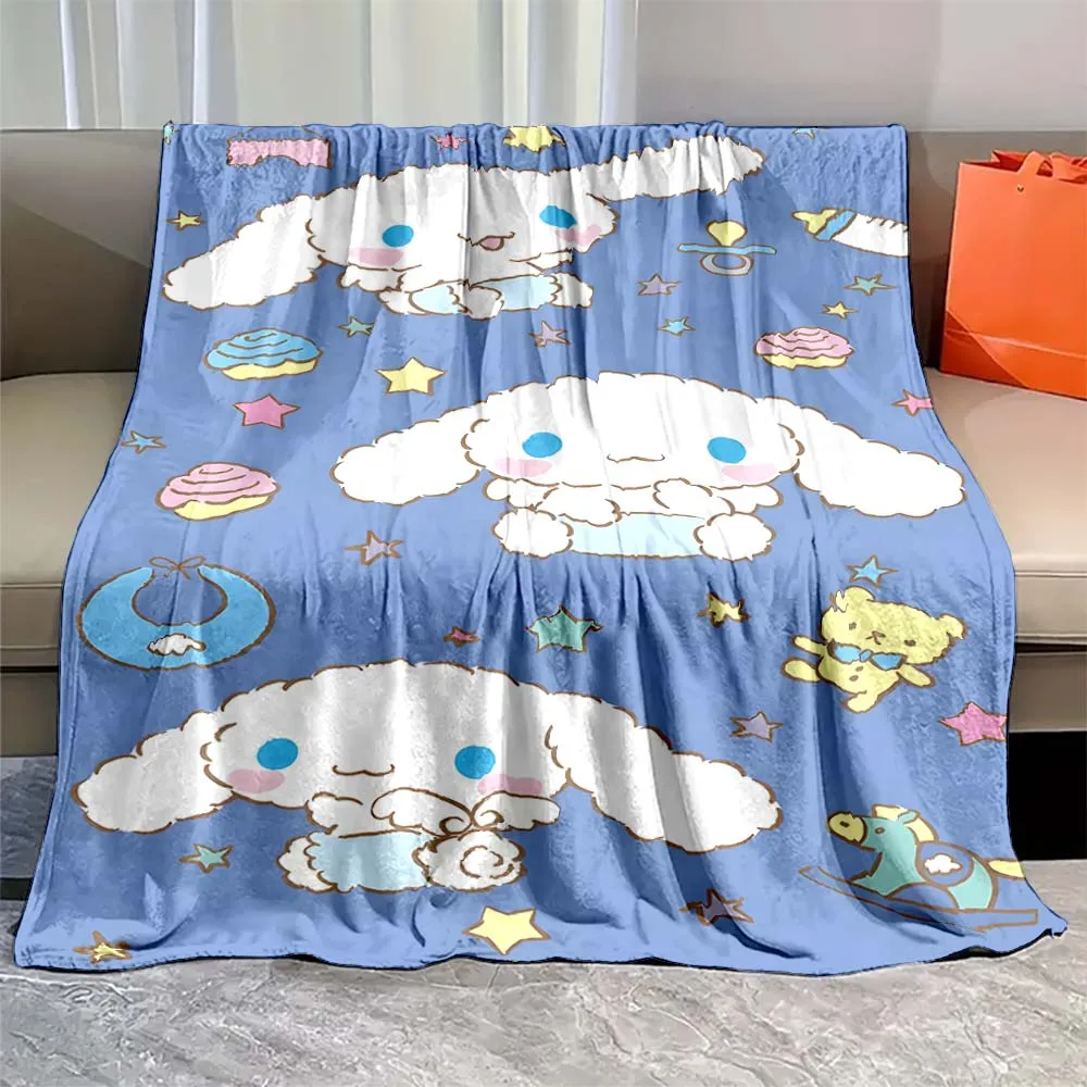 Japonês Sanrio Anime Cinnamoroll Macio Cobertor Fofo, Flanela Kawaii, Cama Quente, Tampa do sofá, Presente para Meninas