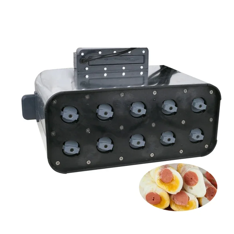 

Commercial 10 Holes Egg Sausage Roll Baked Machine Breakfast Egg Hot Roll Maker Snack Food Making Machine