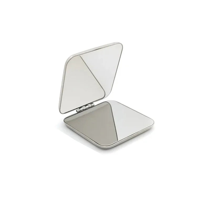Makeup Mirror Double-Sided Portable Foldable Stainless Steel Pocket Small Tinkering Mirror ForTravel Beauty Cosmetic Tool