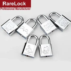 Mini Cartoon Padlock 30mm for School Locker Drawer Travelling Box Sport Luggage Bag Backpack Handbag DIY Rarelock MS288 G