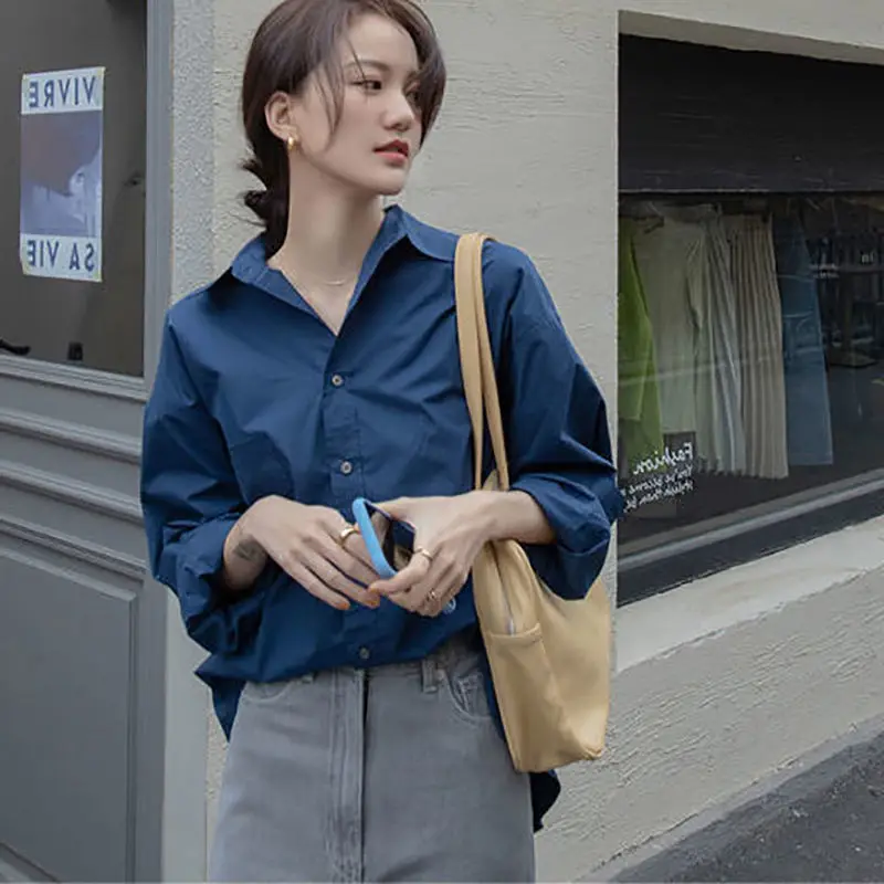 Spring and Autumn Woman\'s Clothes Solid Color HongKong Retro Style French Romantic Fashion Lazy Niche Elegant Simplicity Leisure