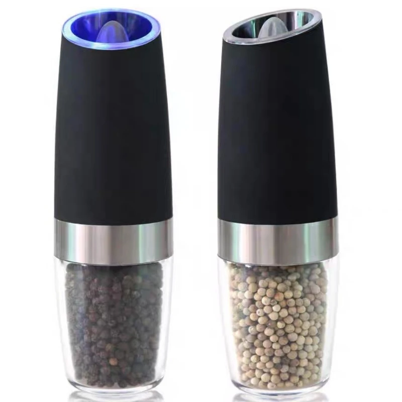 Electric Salt and Pepper Grinders Stainless Steel Automatic Gravity Herb  Spice Grinder  Spice Grinder  Kitchen Gadget Sets Salt