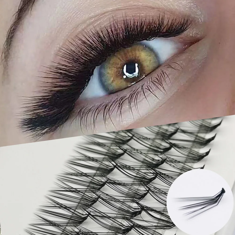 Domi 5D-Stil, farbige Wimpernverlängerung, einfache Fächerwimpern, Rot, Lila, Make-up, falsche Wimpern, gemischt, 8–15 mm, flauschige russische Volumenfächer – Detail 14
