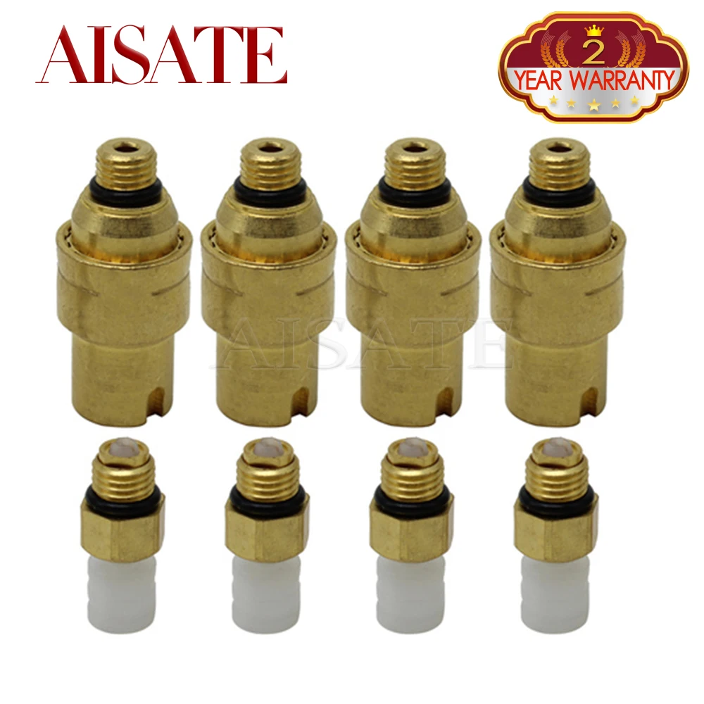 1/2/4/10 Set For Audi A8 D3 4E Bentley Phaeton Air Holding Valve + M8 Air Valve Connector Brass Fitting 4E0616040 3W0616039
