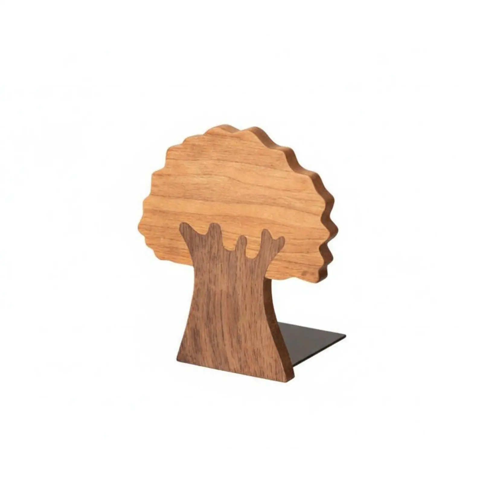 Wood Book Stand Original Design Wooden Bookends Rust-Resistant Wooden Book