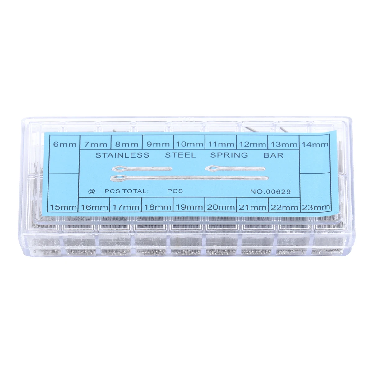 

360pcs Watch Band Spring Bars Hairpin Lugs Stainless Steel Remover Tool 18 Sizes 6mm-23mm Silver Durable Cotter Pins Storage